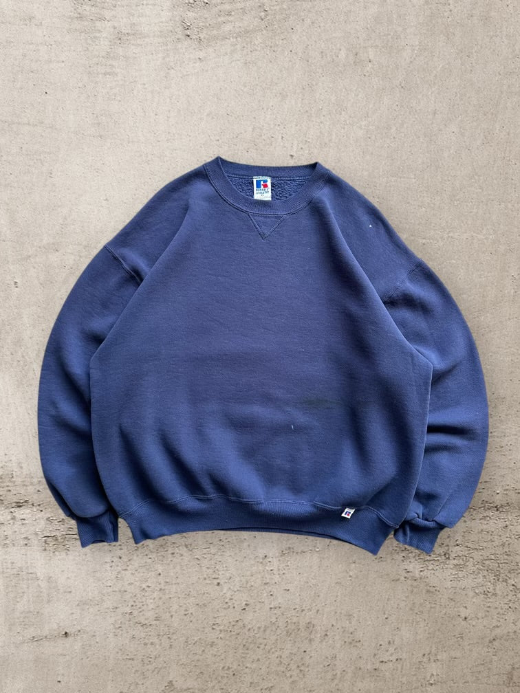 90s Russell Athletic Navy Blue Crewneck - XL