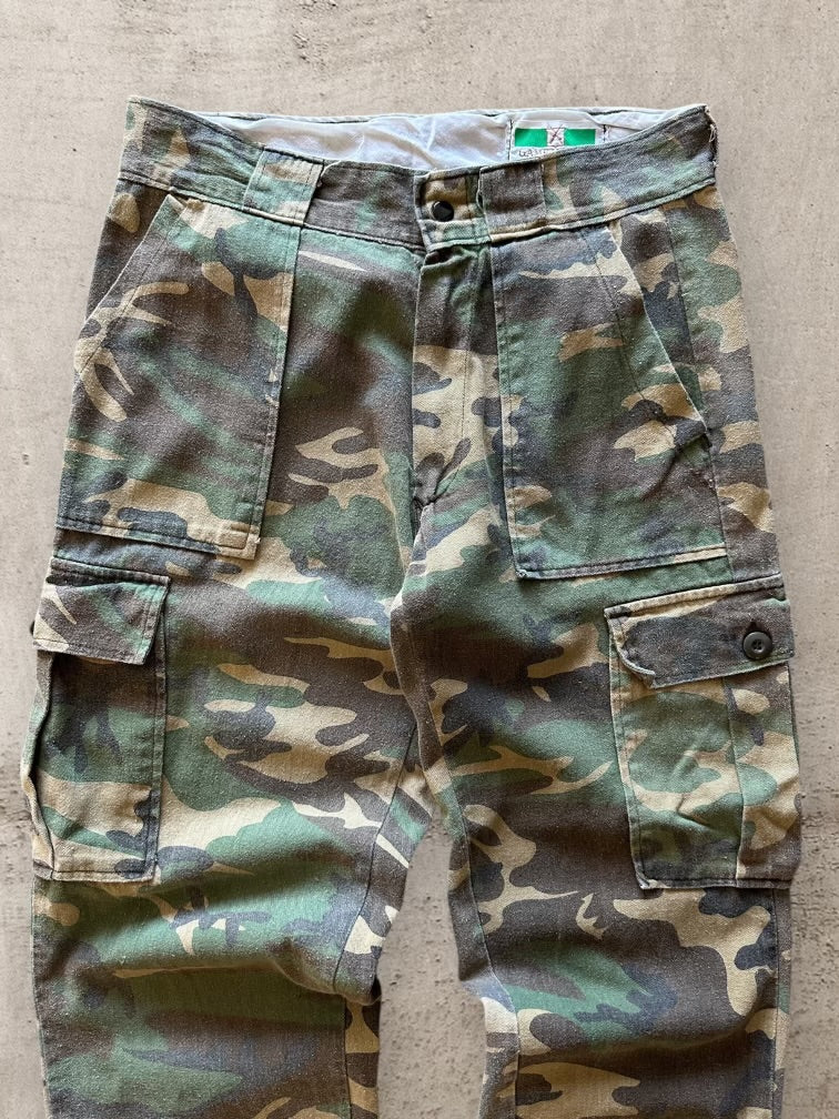 80s Game Winner Army Camouflage Fatigue Cargo Pants - 32