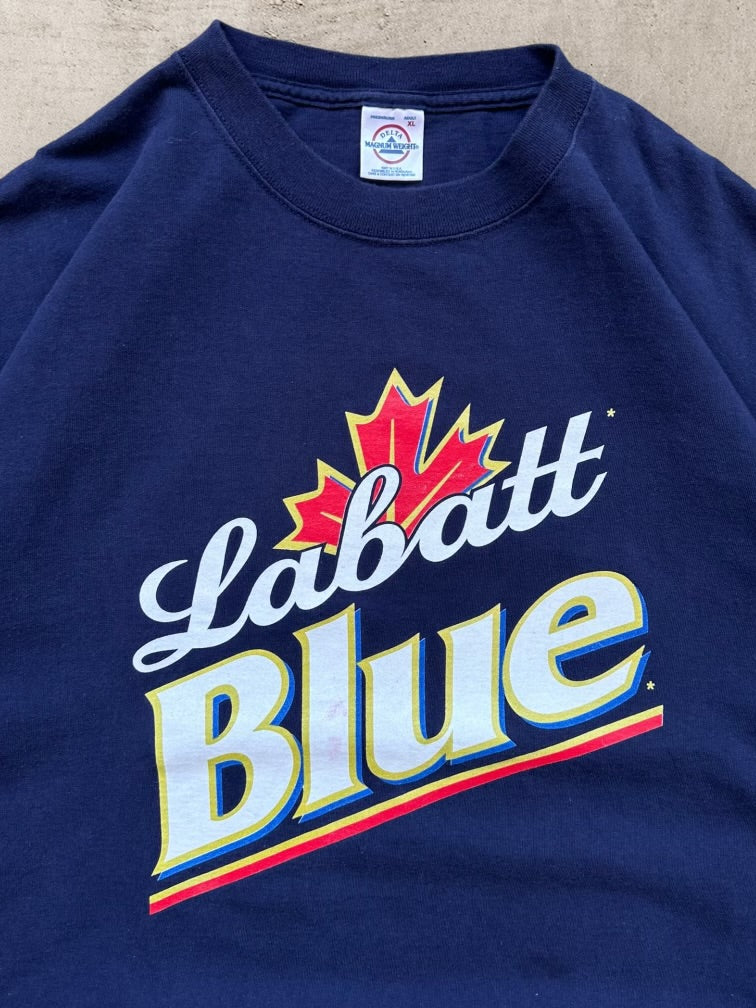 00s Labatt Blue Graphic T-Shirt - XL
