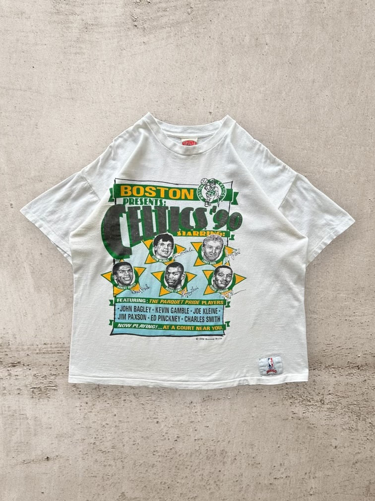 1990 Nutmeg Boston Celtics Graphic T-Shirt - Large