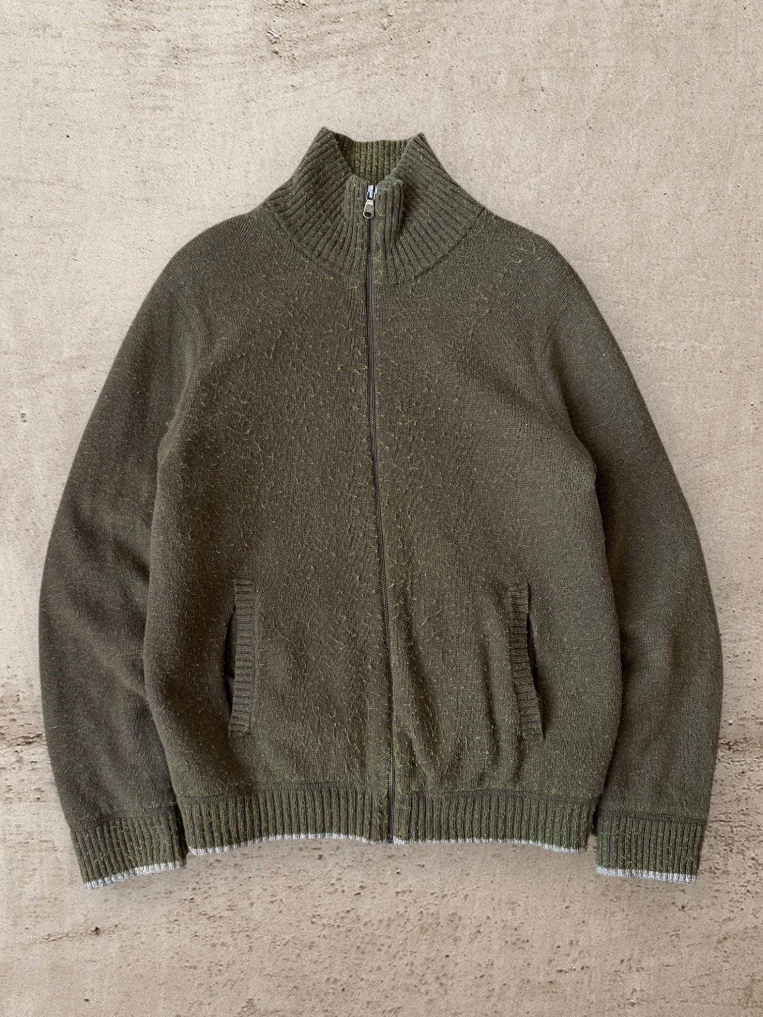 00s Gap Zip Up Knit Jacket - Large