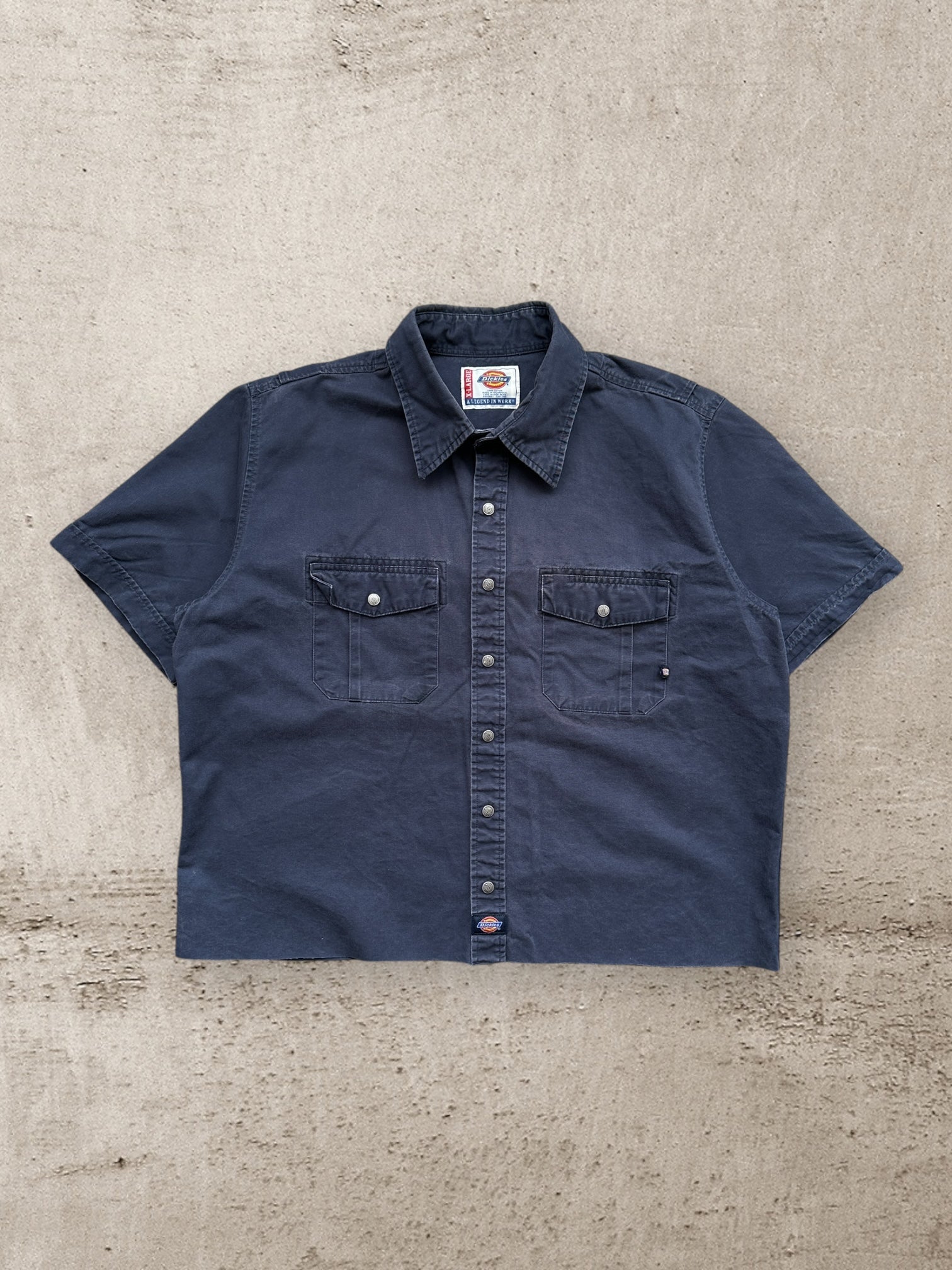 00s Dickies Cropped Work Shirt - XL