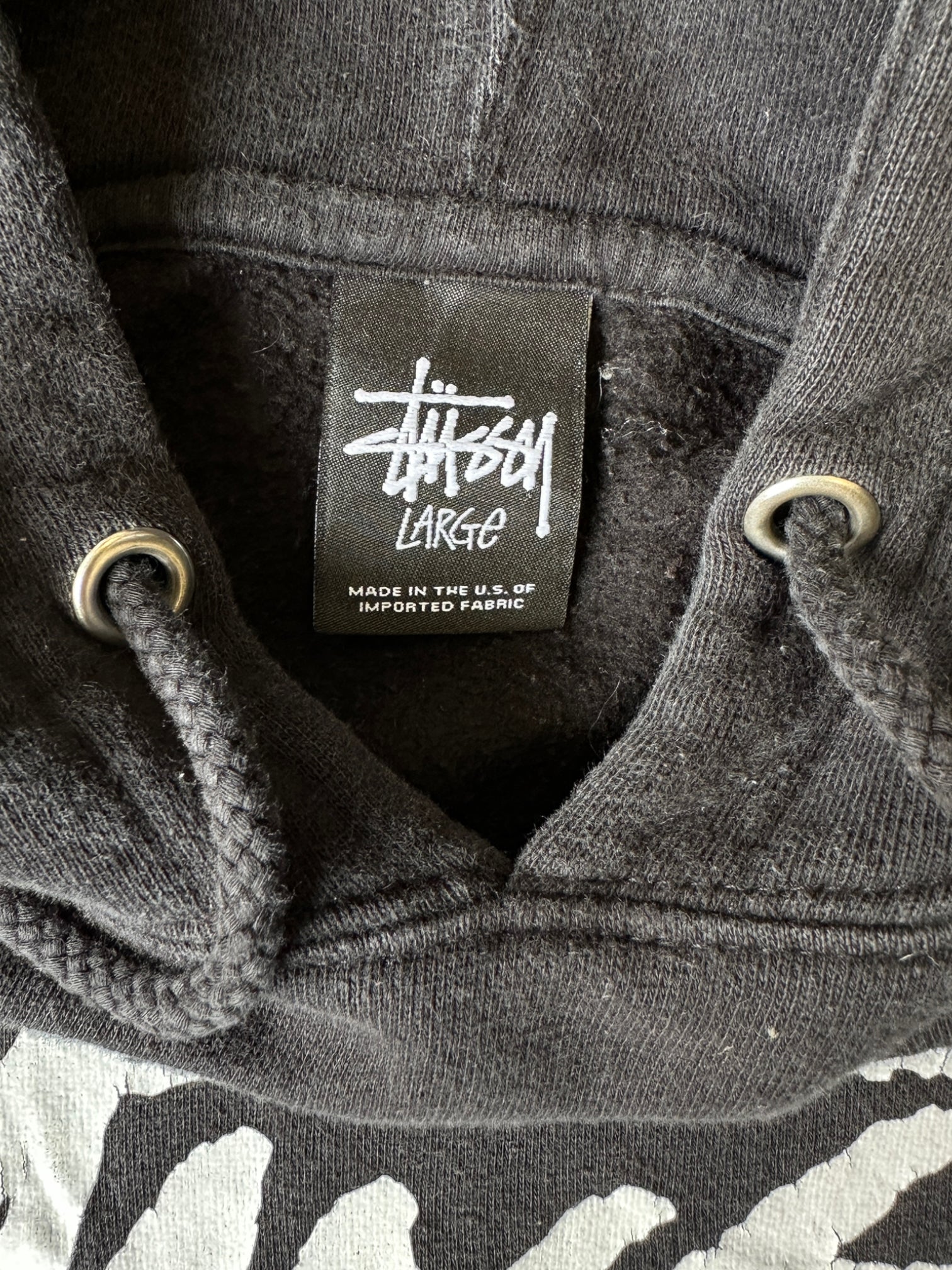 00s Stussy Spell Out Hoodie - Large