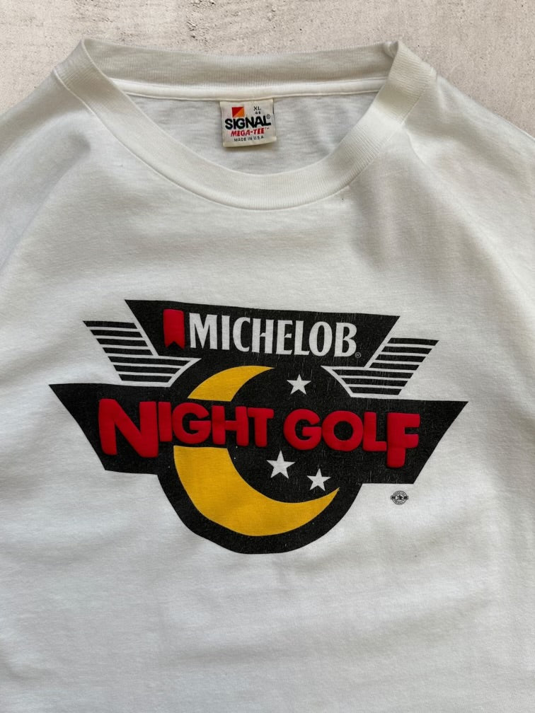 90s Michelob Night Golf Graphic T-Shirt - Large