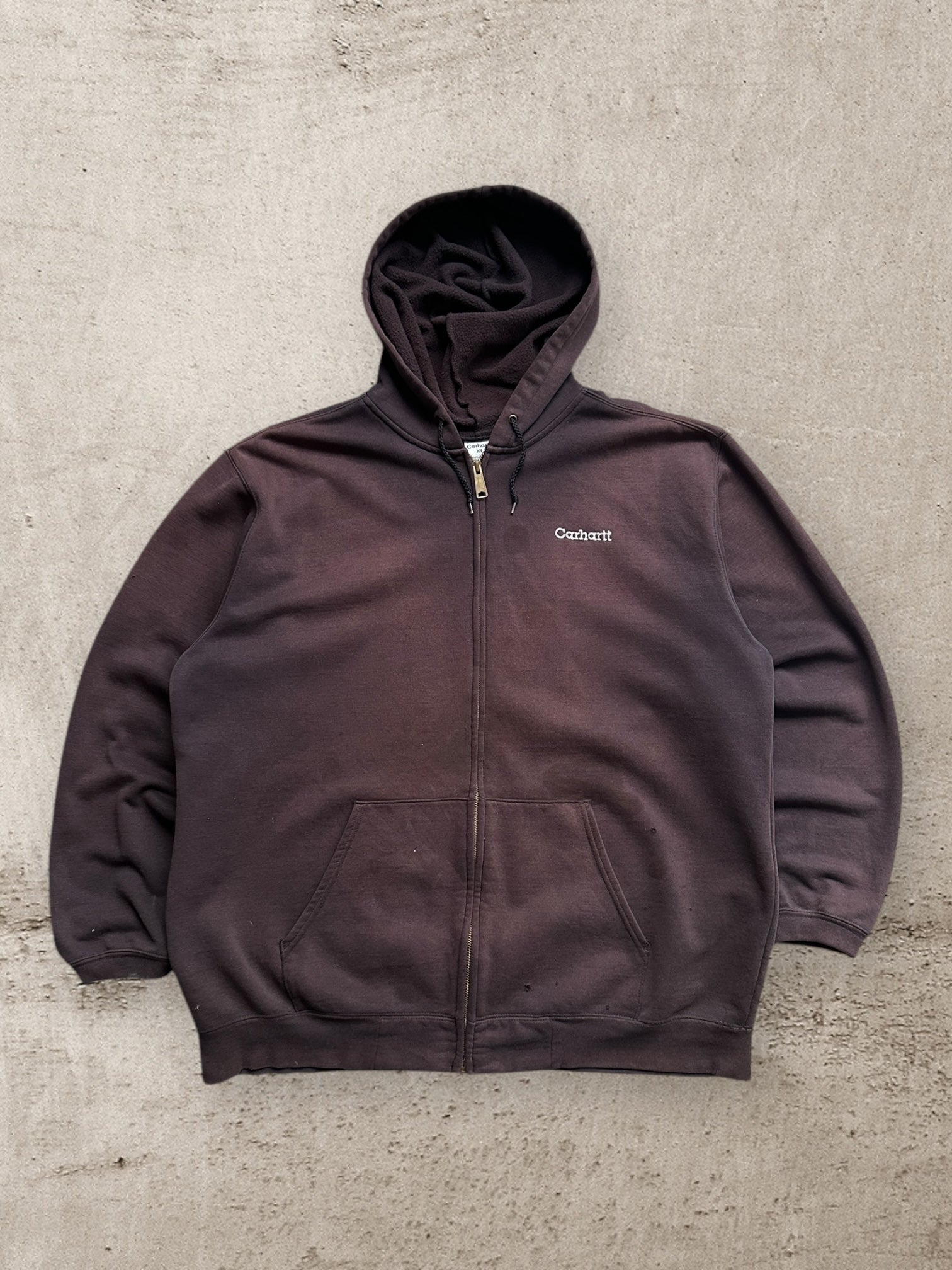 00s Carhartt Faded Zip Up Hoodie - XL