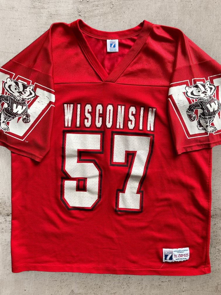 90s Logo7 Wisconsin Badgers Football Jersey - XL