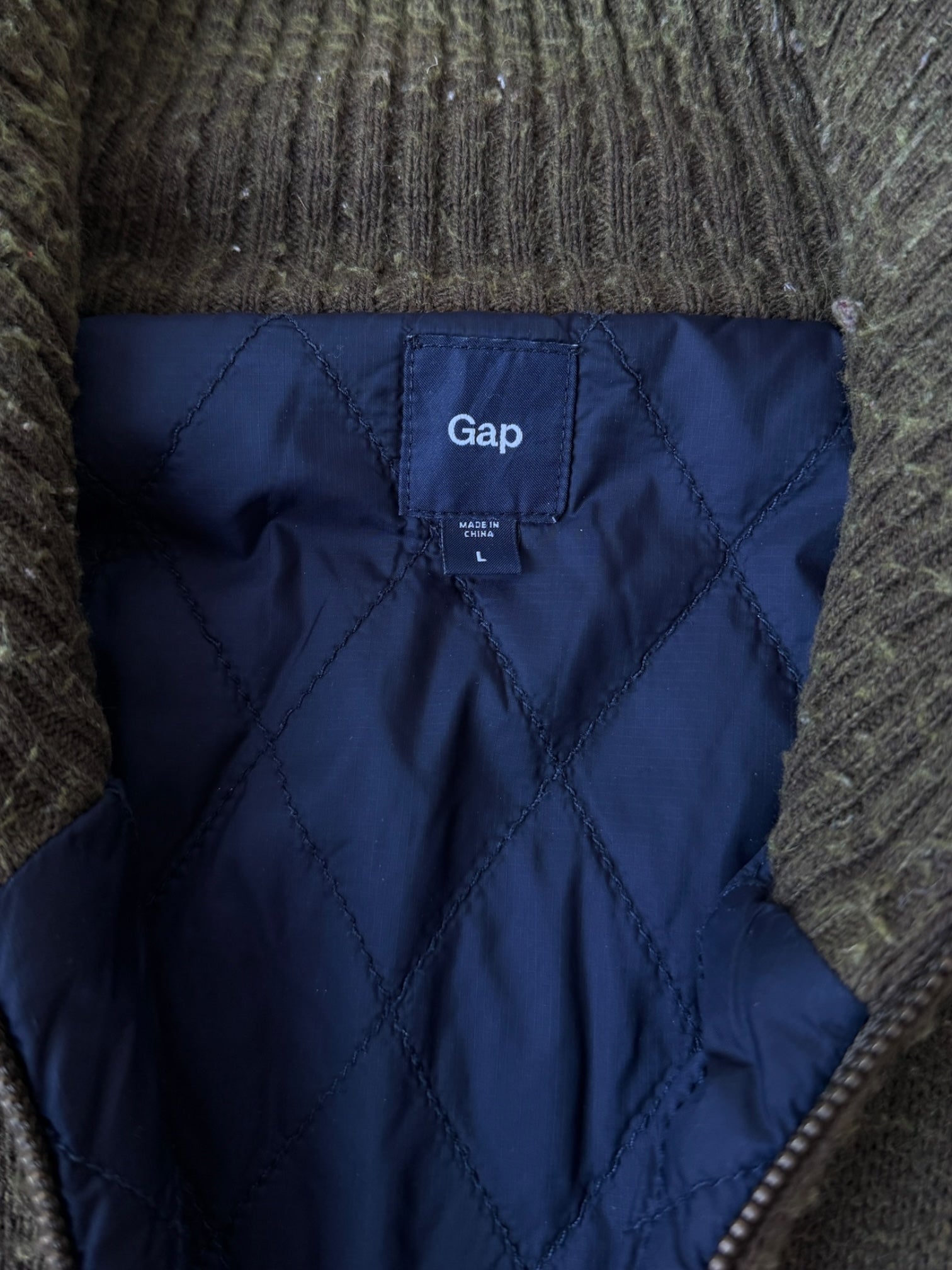 00s Gap Zip Up Knit Jacket - Large