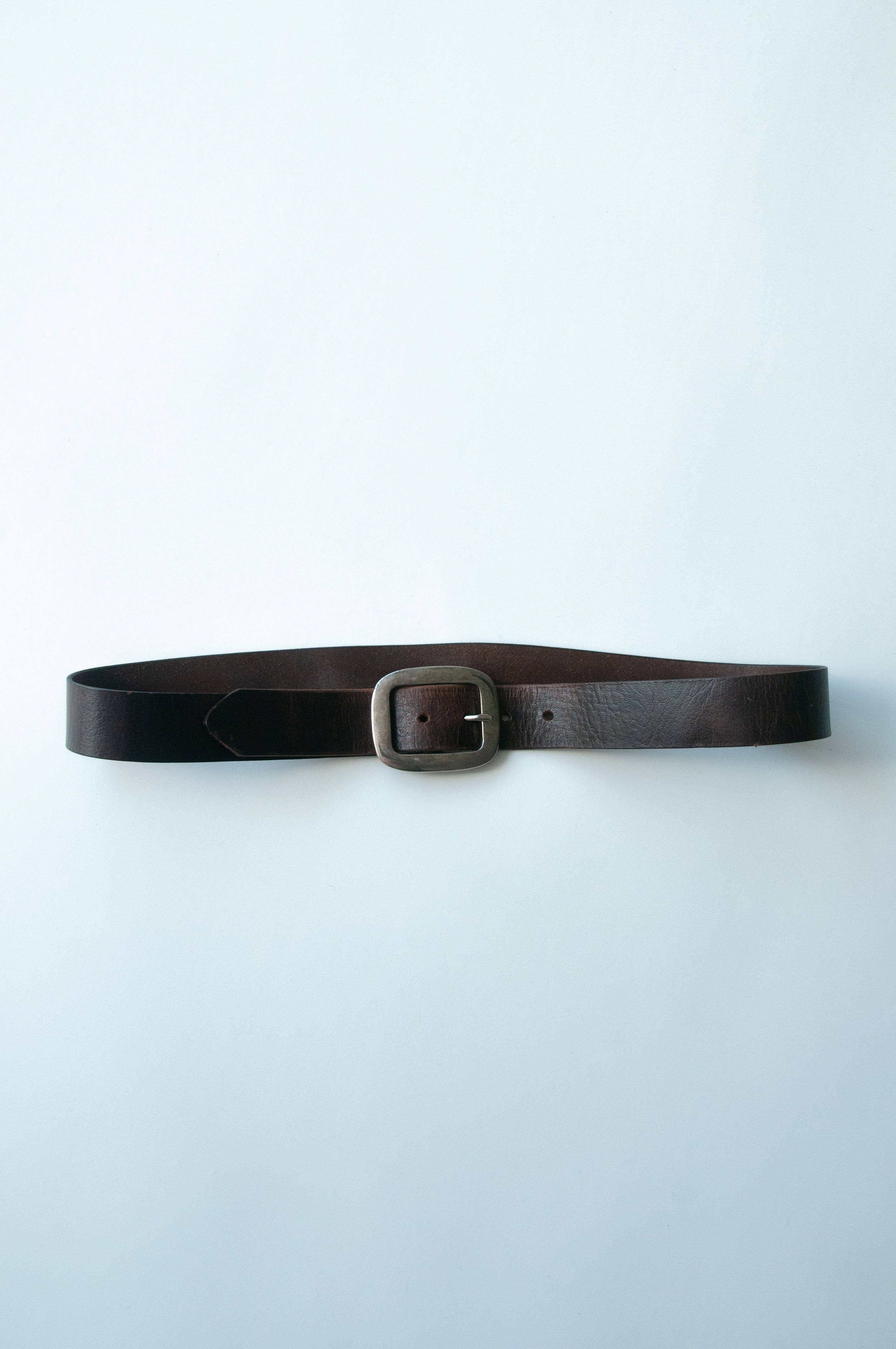 00s Faded Glory Brown & Silver Leather Belt - 38”