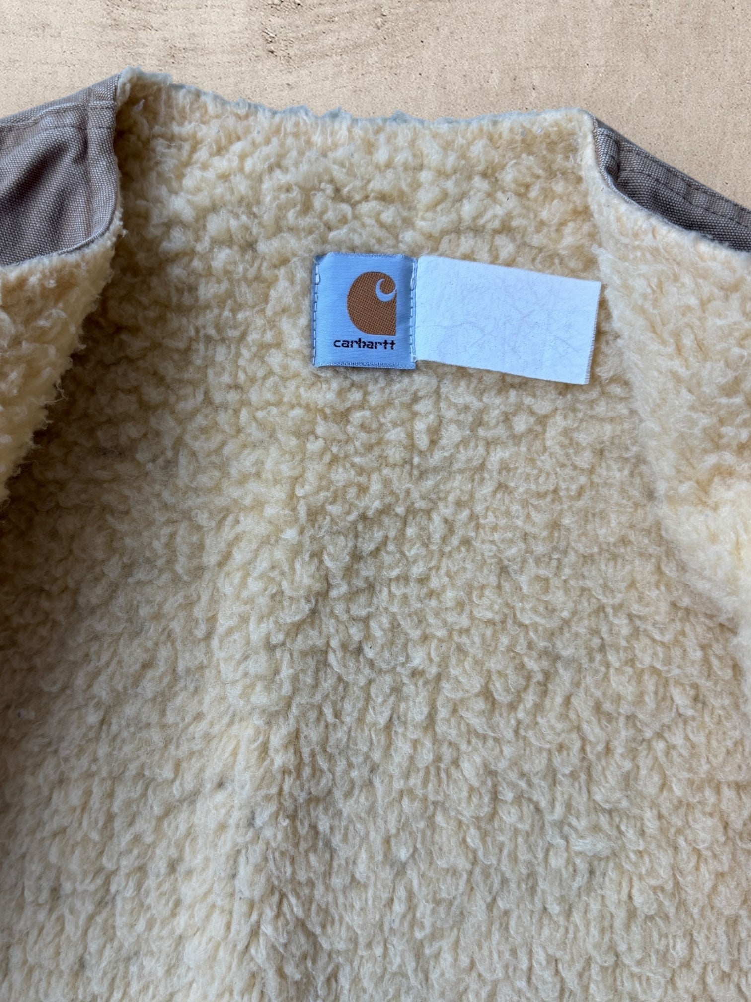 80s Carhartt Sherpa Lined Vest - Large