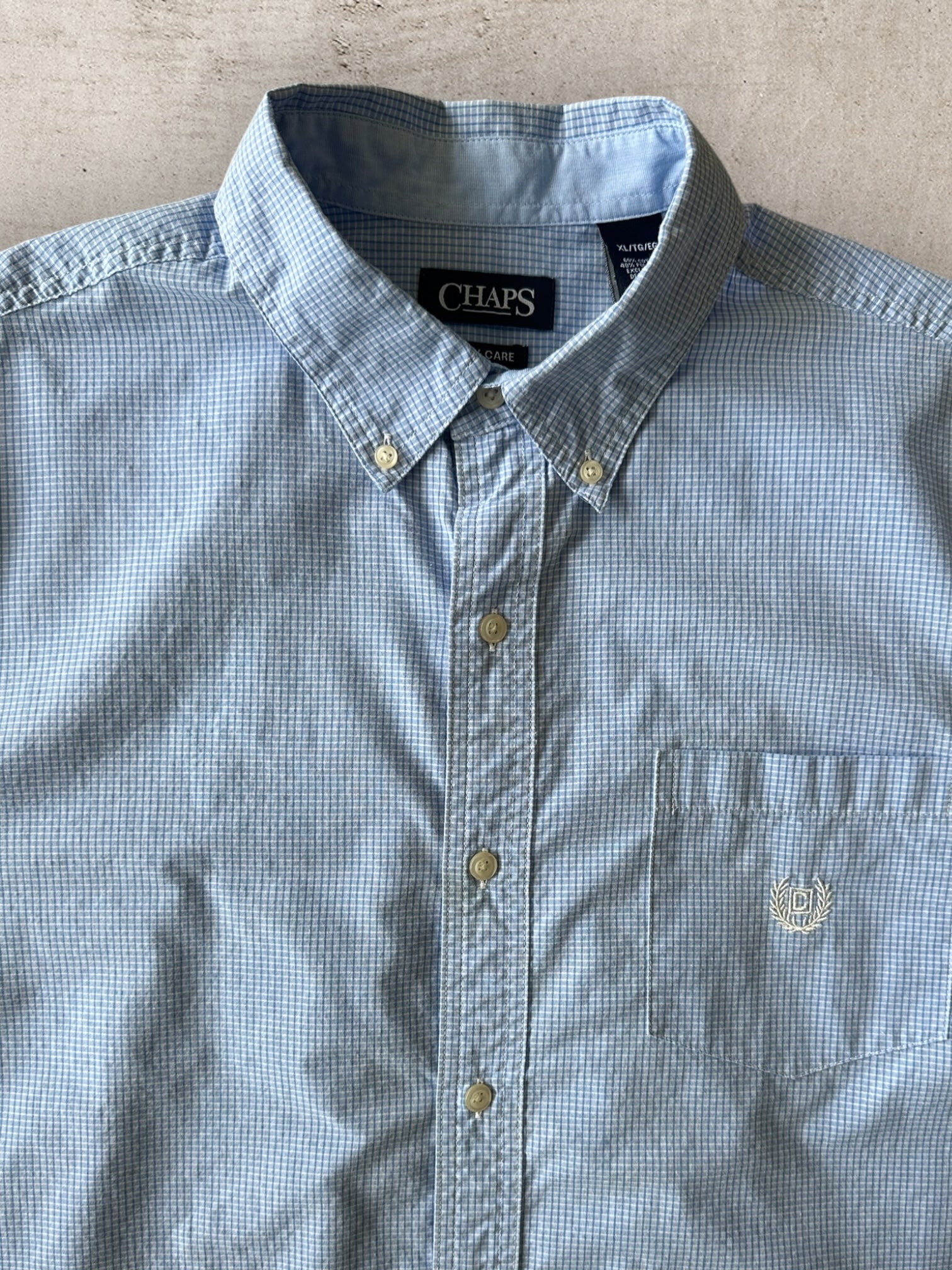 00’s Chaps Cropped Button Up Shirt - XL