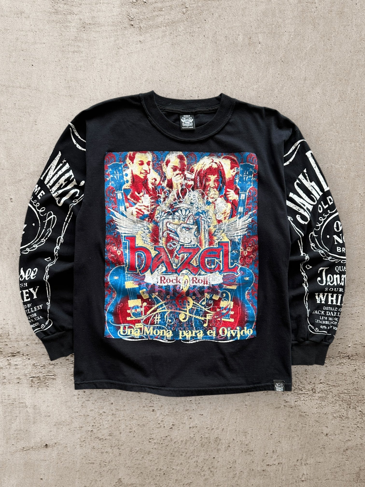 00s Hazel Rock n Roll Mexico Bootleg L/S Graphic T-Shirt - Medium