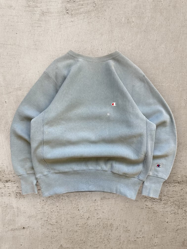 90s Champion Light Blue Reverse Weave Crewneck - Large