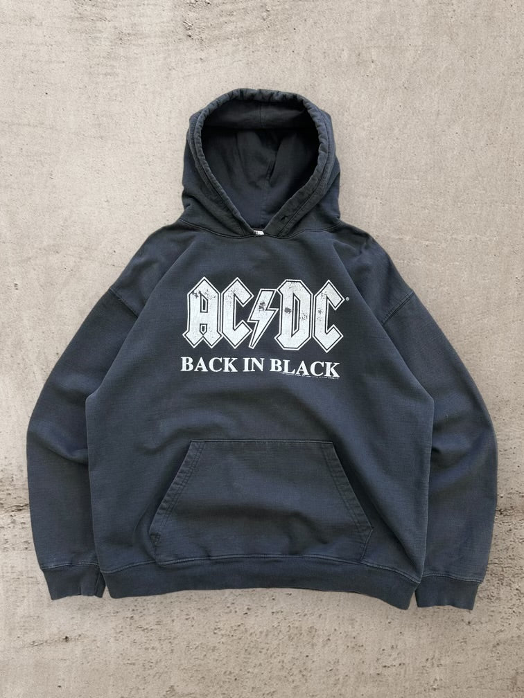 00s AC/DC Back in Black Graphic Hoodie - XL