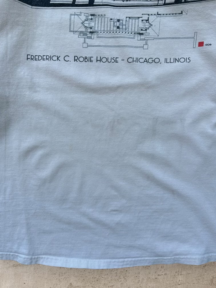00s Frank Lloyd Wright Fredrick C. Robie House Graphic T-Shirt - Medium