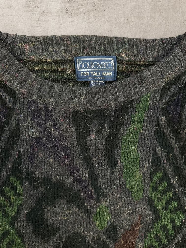 90s Boulevard Multicolor Knit Sweater - XL