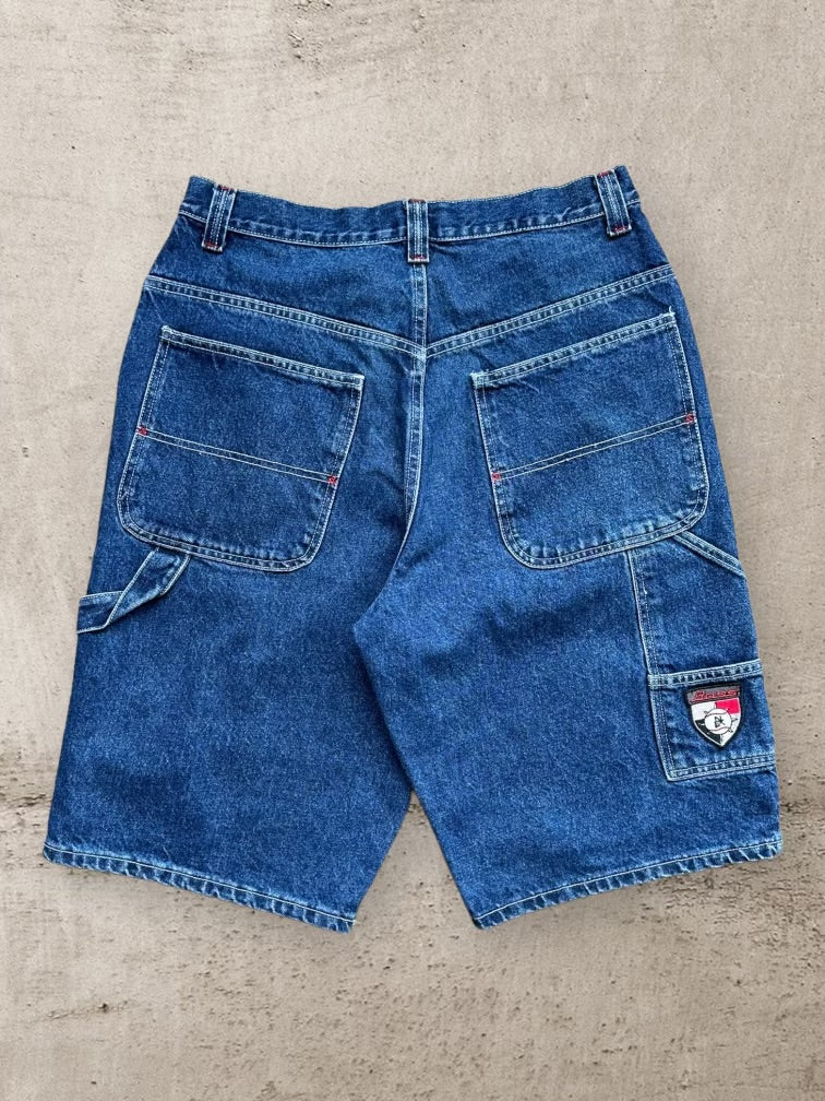 90s Boss Baggy Denim Carpenter Shorts - 34