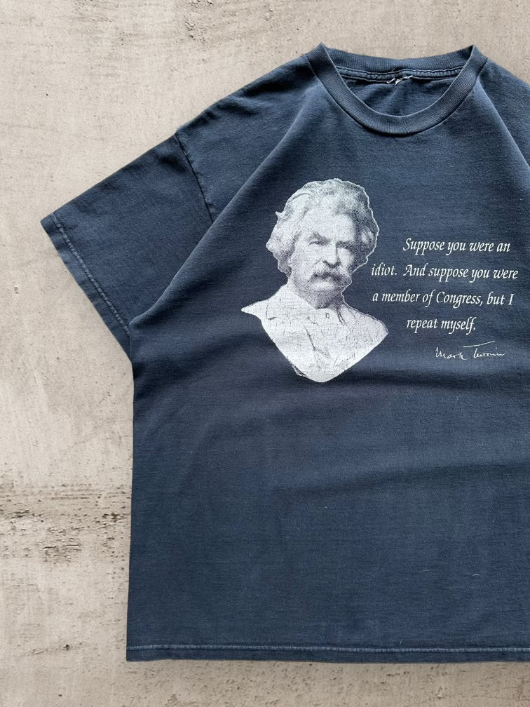 00s Mark Twain Graphic T-Shirt - Large