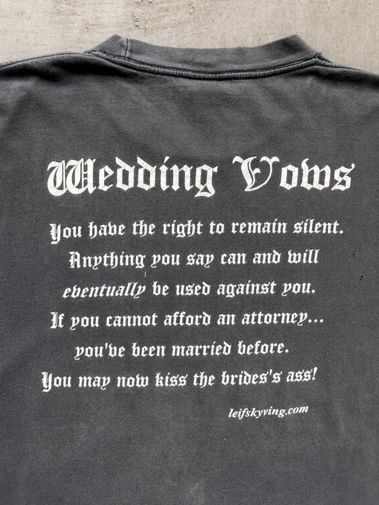 00s Wedding Vows Graphic T-Shirt - XXL