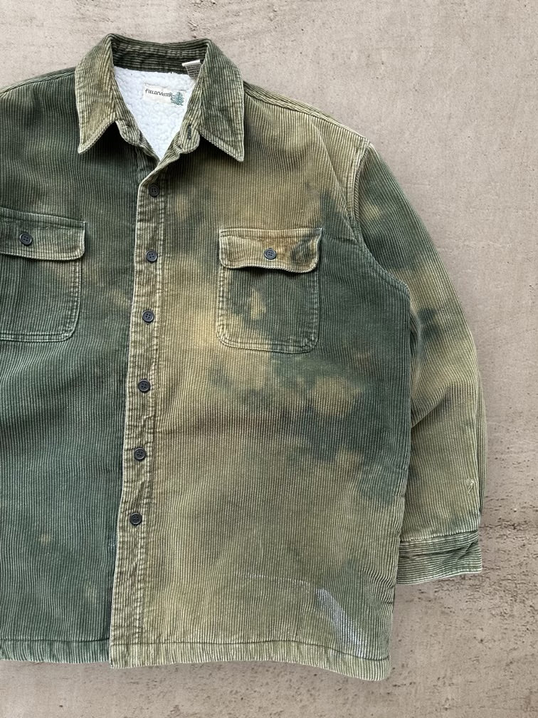 00s Field Master Sherpa Lined Faded Corduroy Button Up - XL