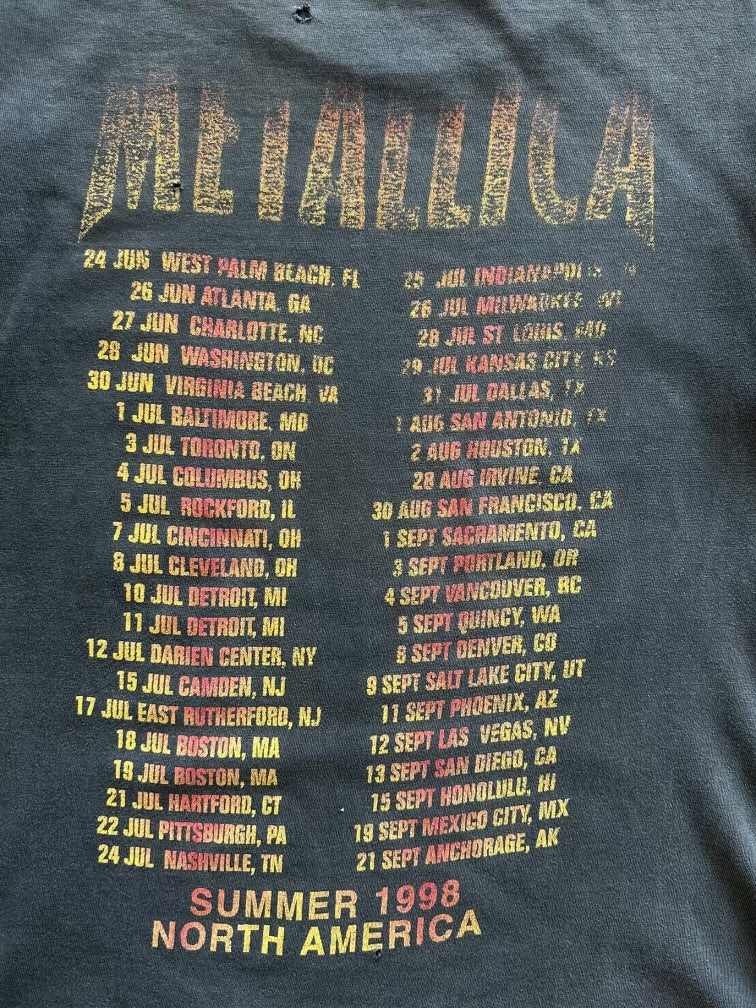 90s Metallica Tour Graphic T-Shirt - Small