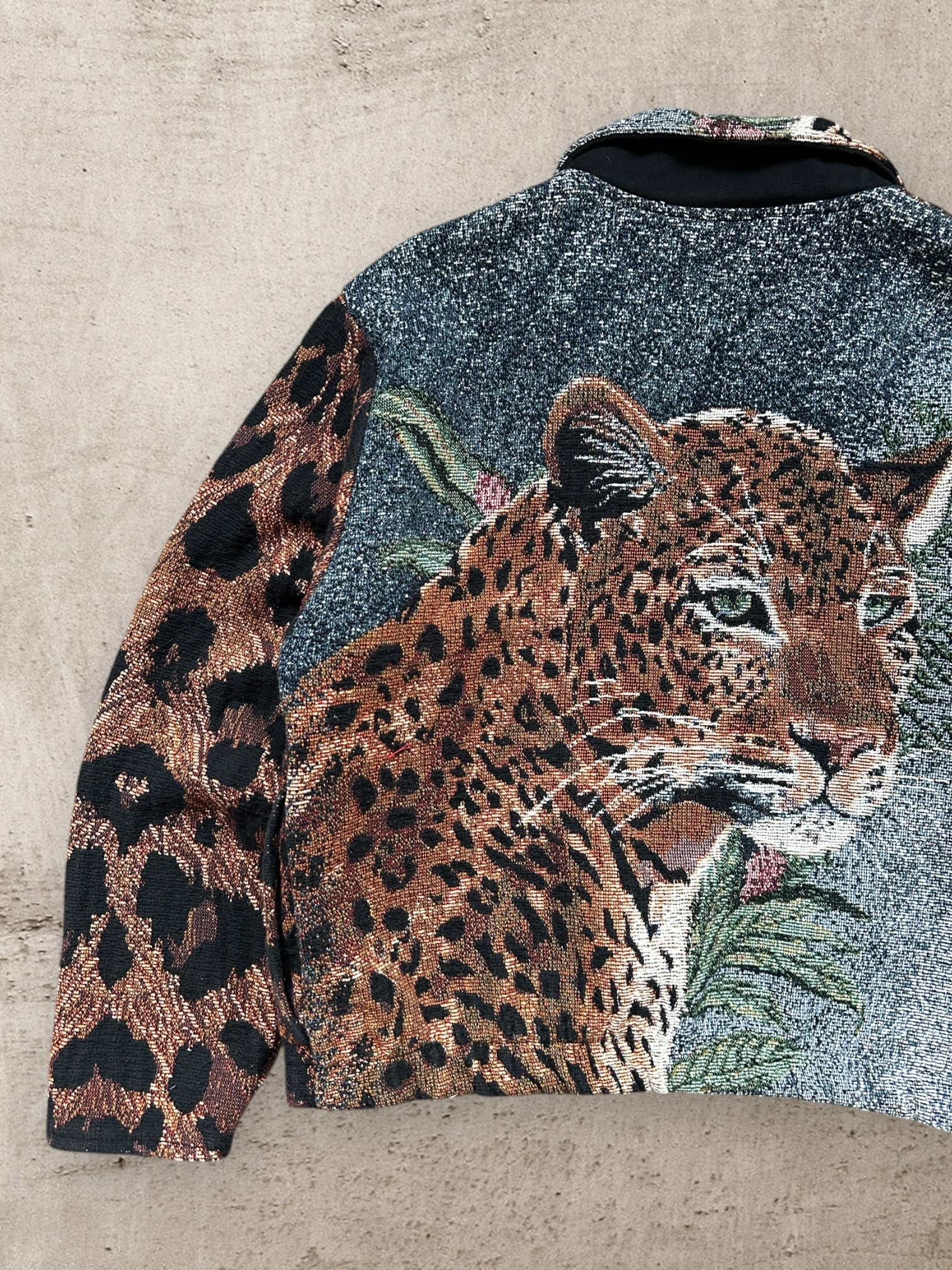 90s Sugar Street Weavers Leopard Sweater - Large