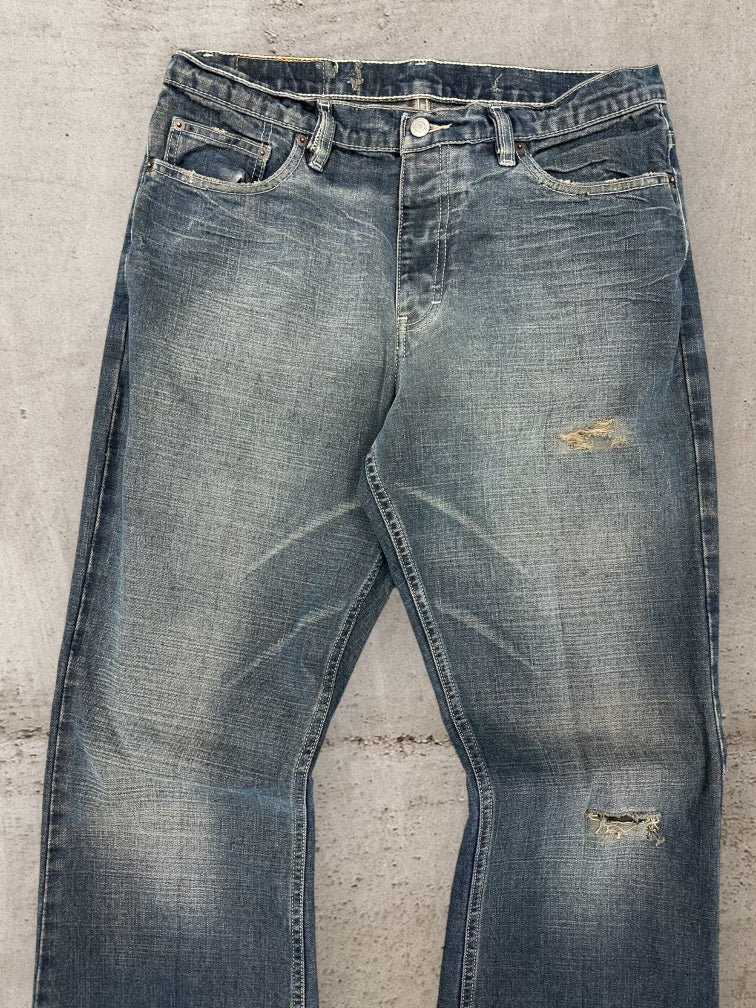 00s Express Faded Dark Wash Denim Jeans - 34x36
