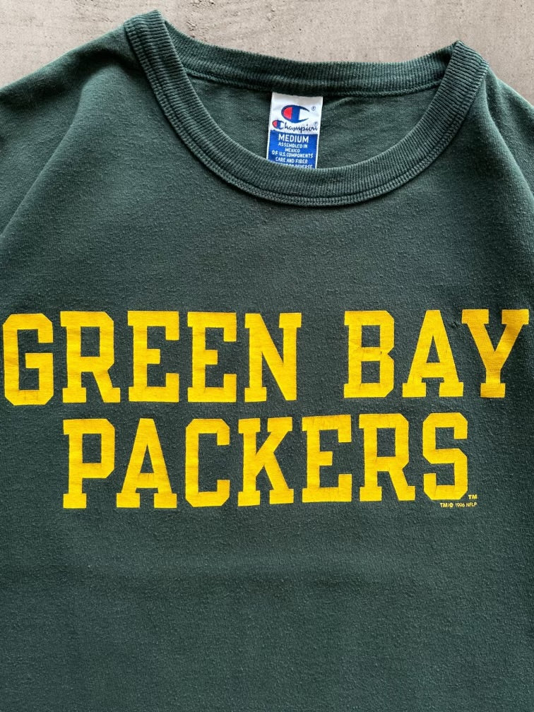 90s Champion Green Bay Packers Graphic T-Shirt - Medium