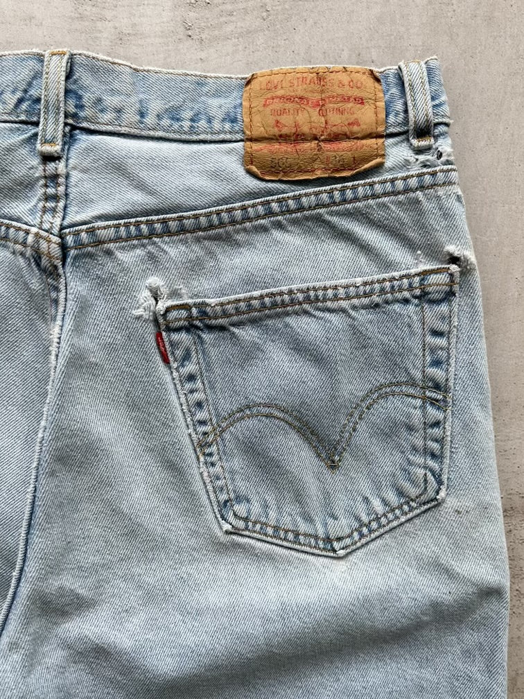 00s Levi’s 505 Distressed Denim Shorts - 34