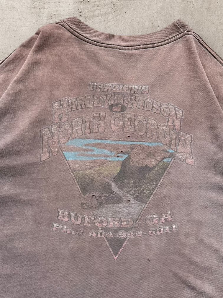 90s Harley Davidson Dyed Graphic T-Shirt - XXL