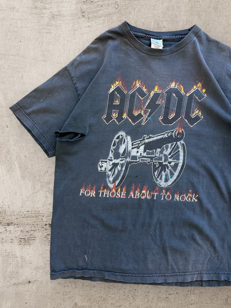 00s AC/DC Distressed Graphic T-Shirt - XL