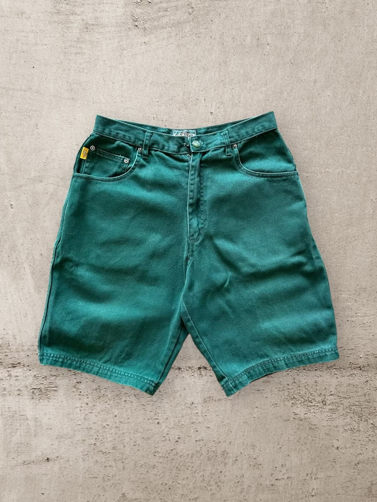 00s Giovanni Green Denim Shorts - 32