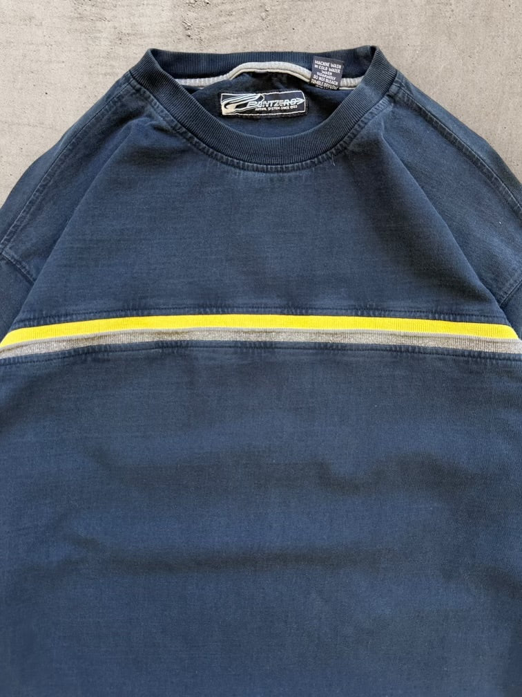 00s Point Zero Striped Long Sleeve T-Shirt - XL