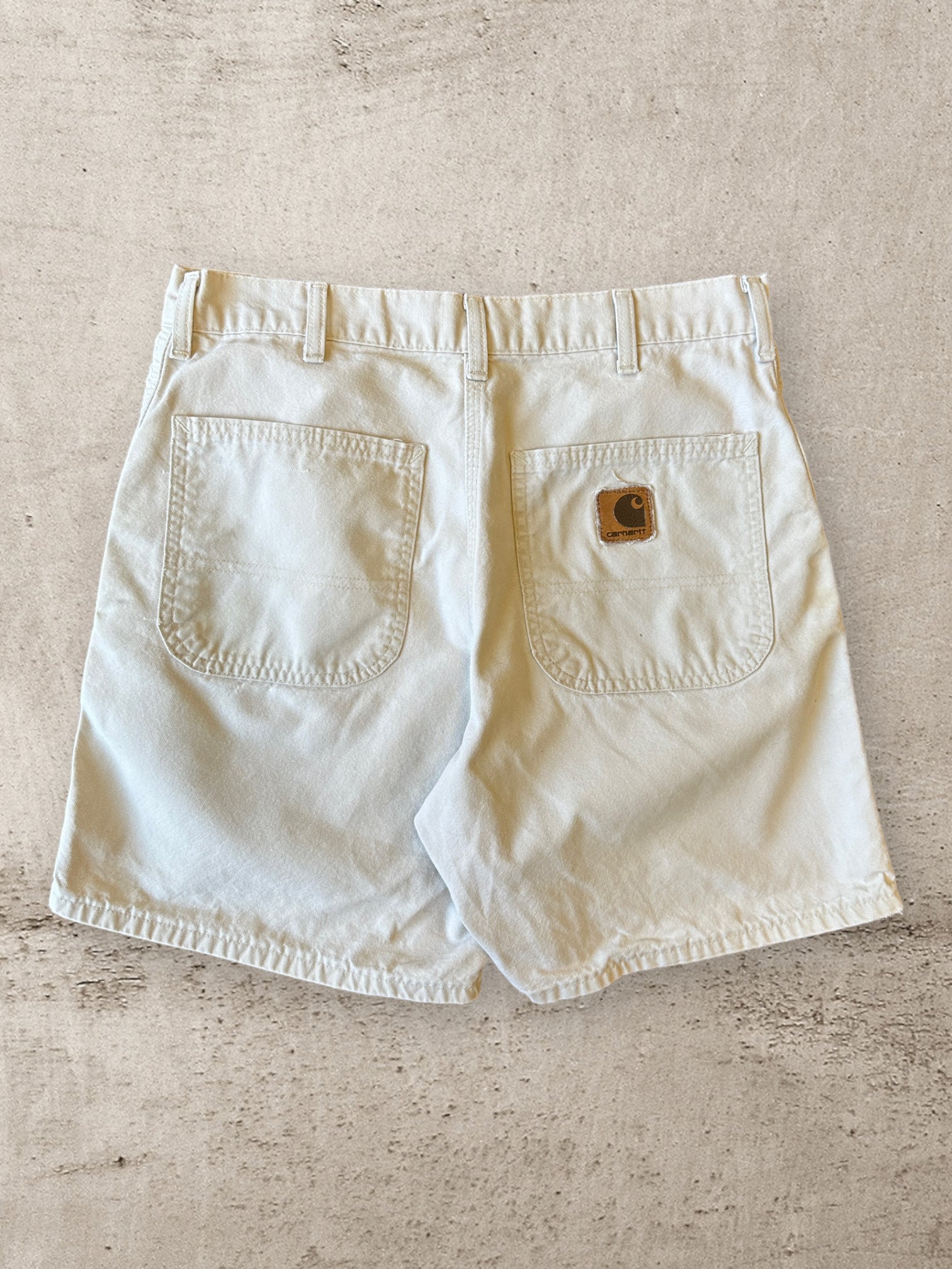 90s Carhartt Light Cream Shorts - 32”