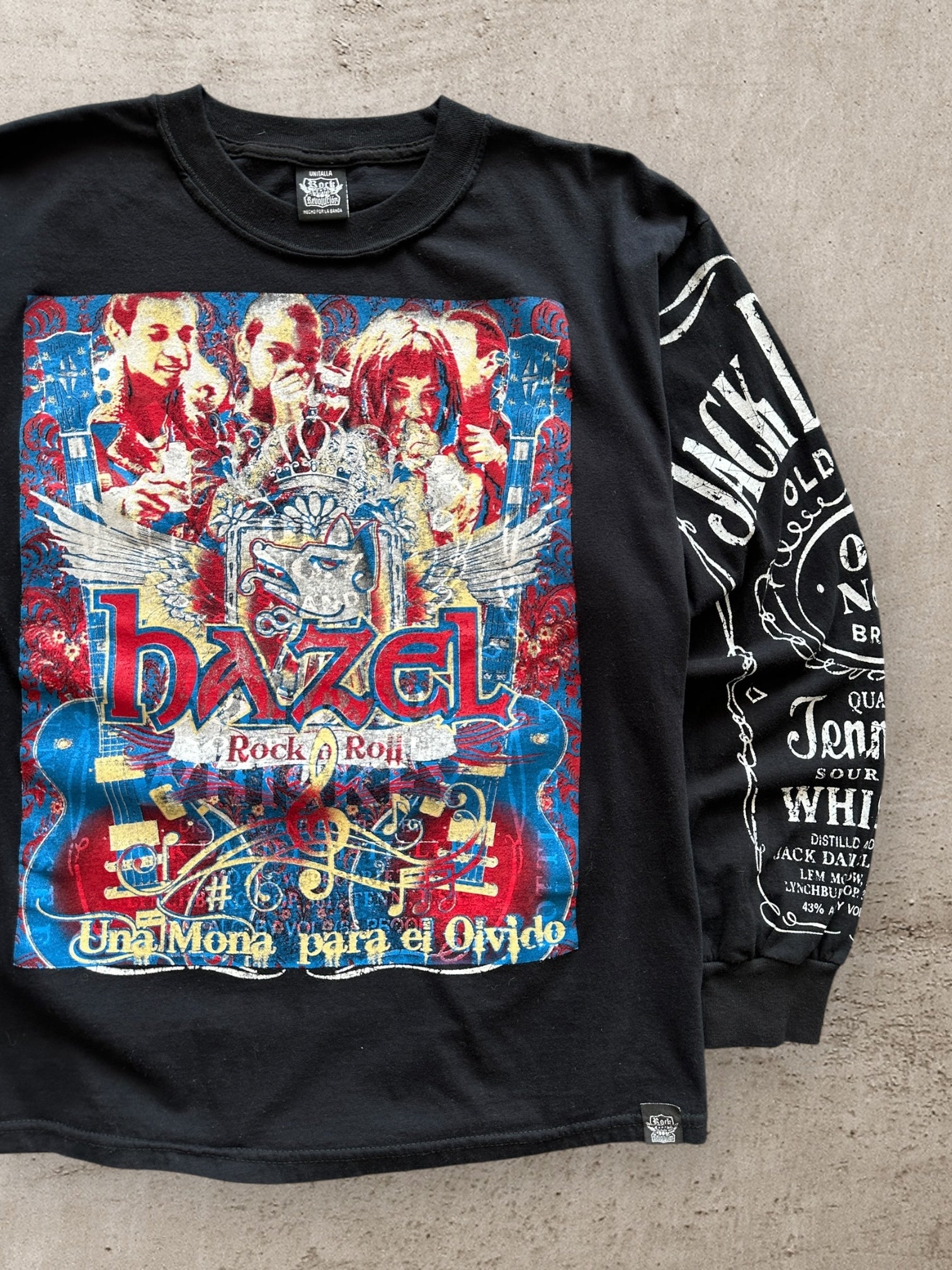 00s Hazel Rock n Roll Mexico Bootleg L/S Graphic T-Shirt - Medium