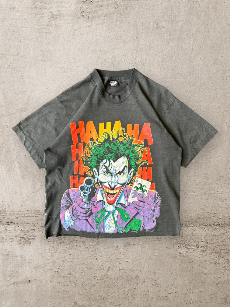 90s The Joker Cropped & Distressed T-Shirt - Medium