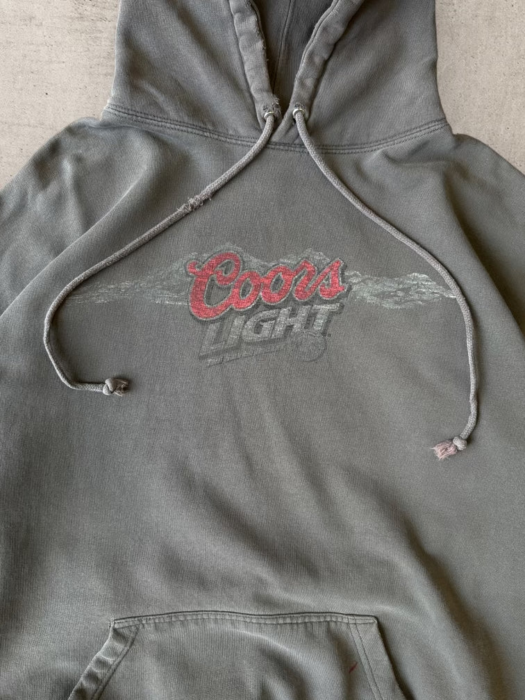 00s Coors Light Beer Grey Hoodie - XL