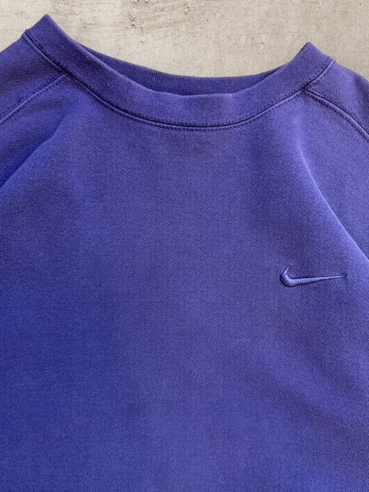 90s Nike Purple Tonal Swoosh Crewneck - XL