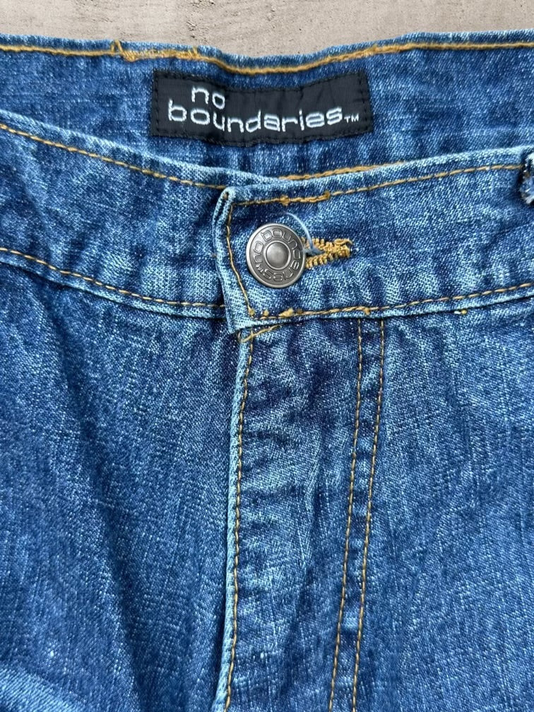 00s No Boundaries Varsity Baggy Denim Shorts - 36