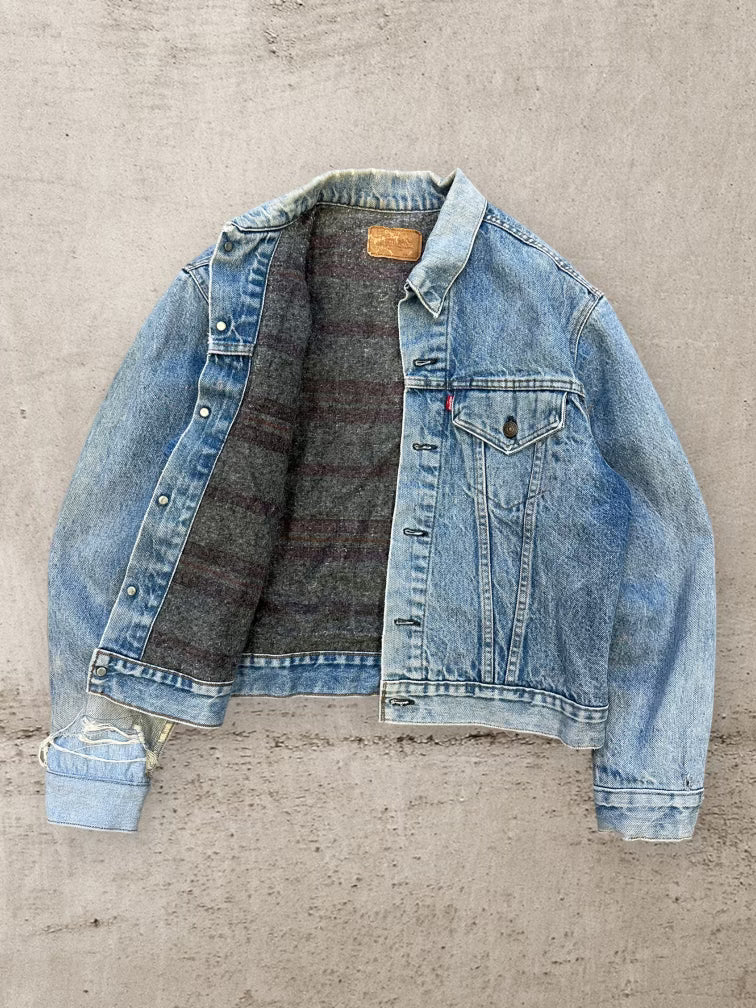 80s Levi’s Wool Lined Denim Jacket - Small