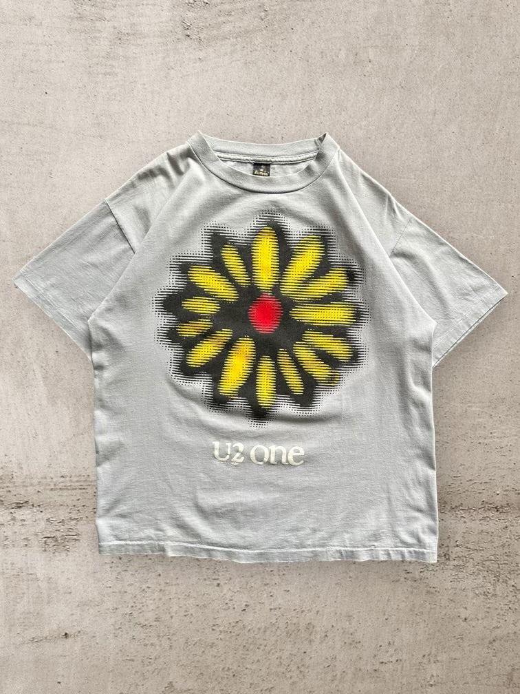 80s U2 One Sunflower Graphic T-Shirt - Large