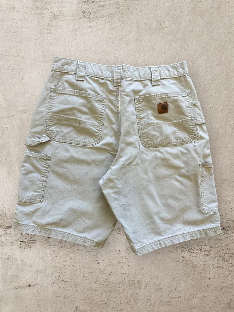 00s Carhartt Cream Carpenter Shorts - 33”