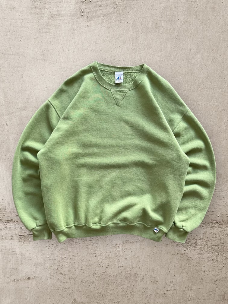 00s Russell Athletic Green Crewneck -Large