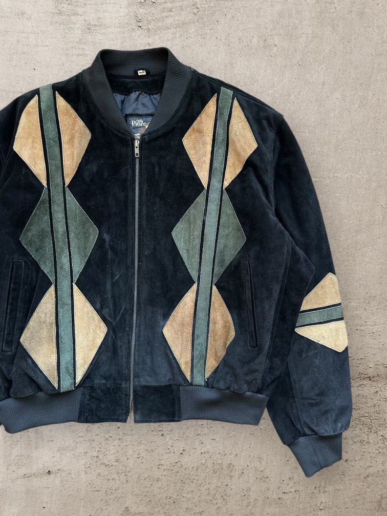 90s The Pierce Arrow Diamond Patterned Jacket - XXL