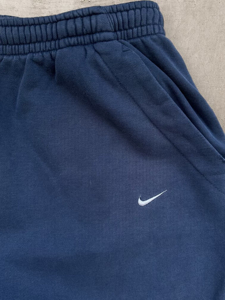 00s Nike Navy Cotton Sweatpants - Large
