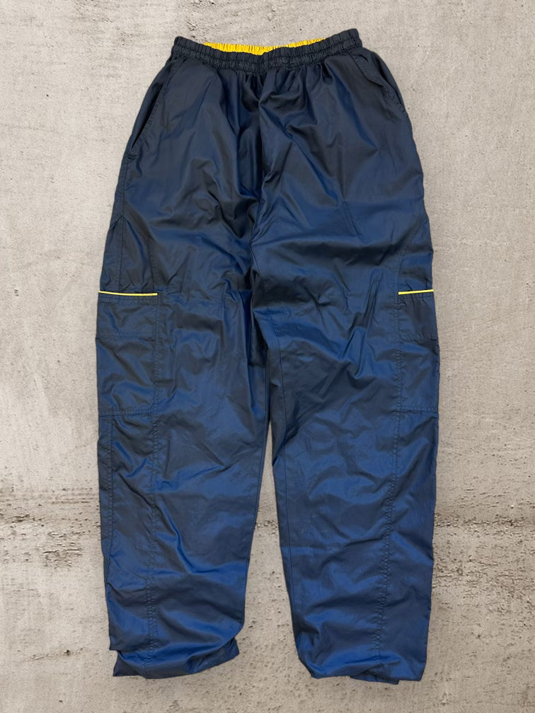 00s Online Navy Blue Nylon Cargo Pants - 28x29