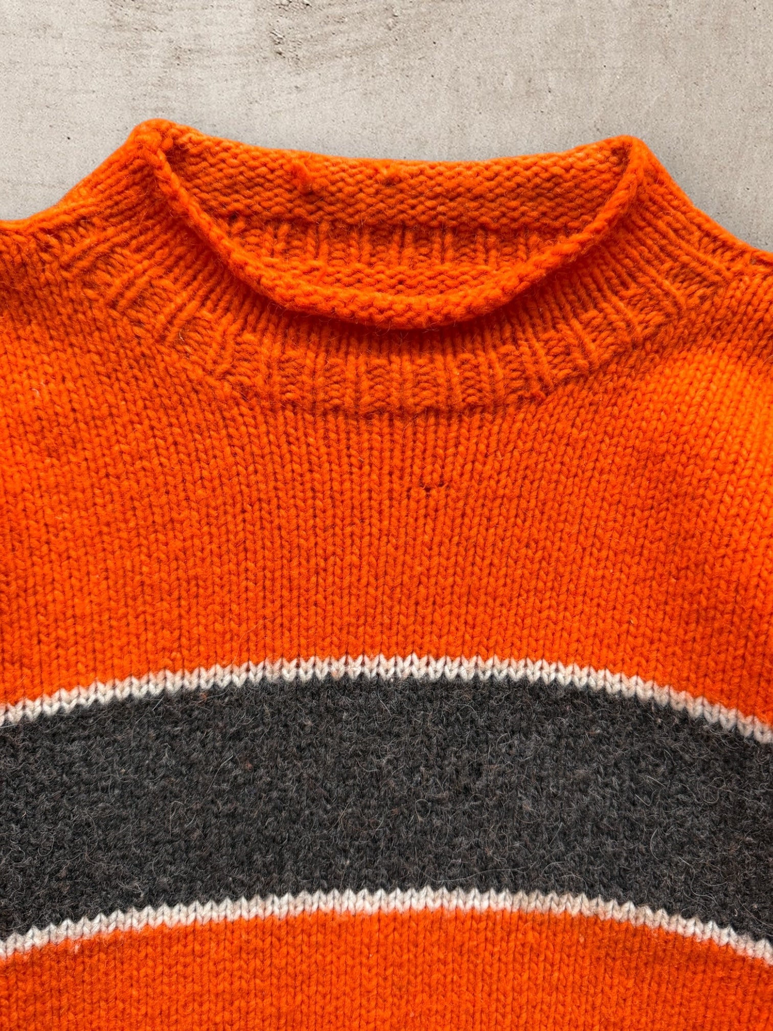 90s Wool Striped Knit Sweater - XL