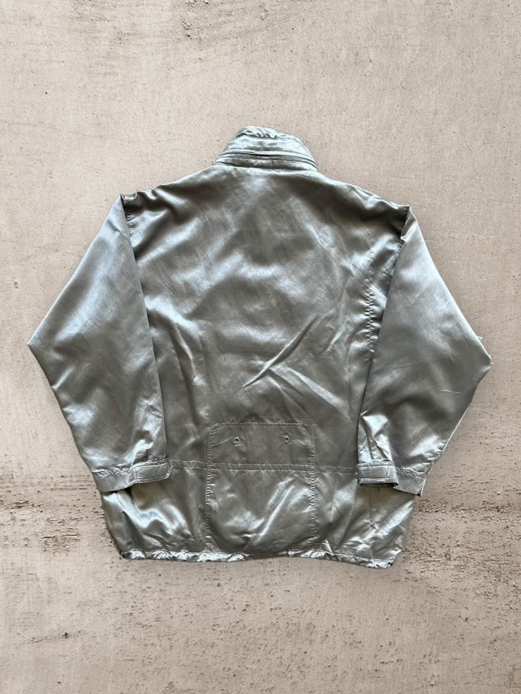 90s Mercedes Benz Satin Windbreaker Jacket - XL