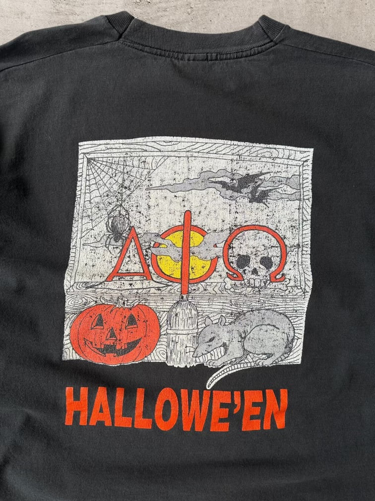 90s Haunted House Graphic Long Sleeve Shirt - XL