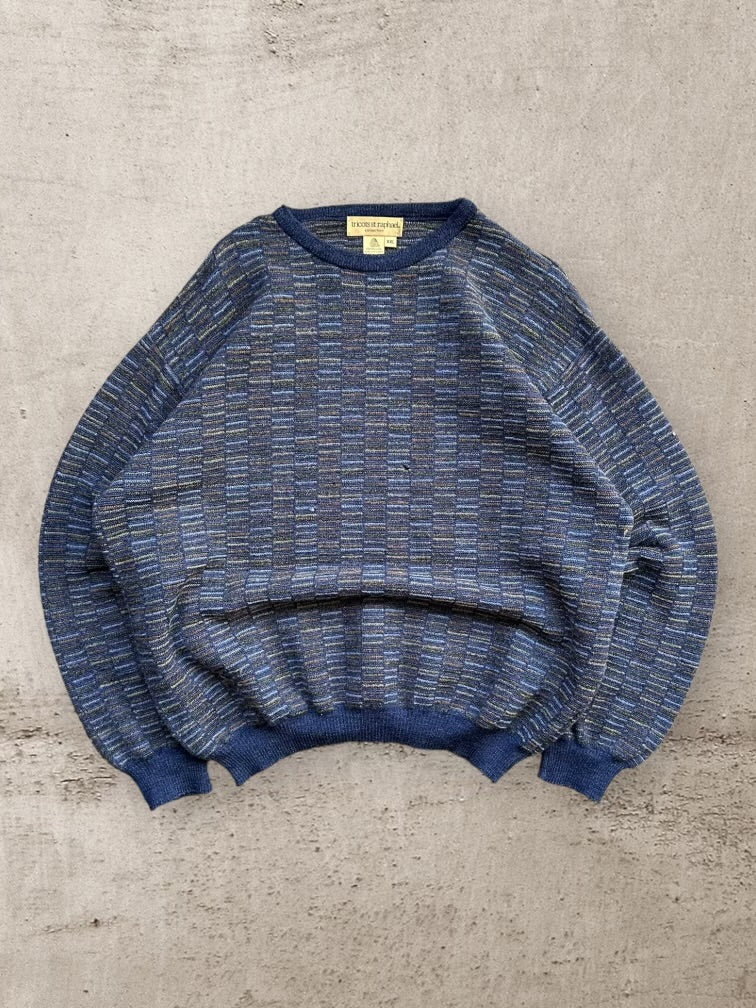 90s Tricots St. Rachel Mulitcolor Wool Sweater - XL