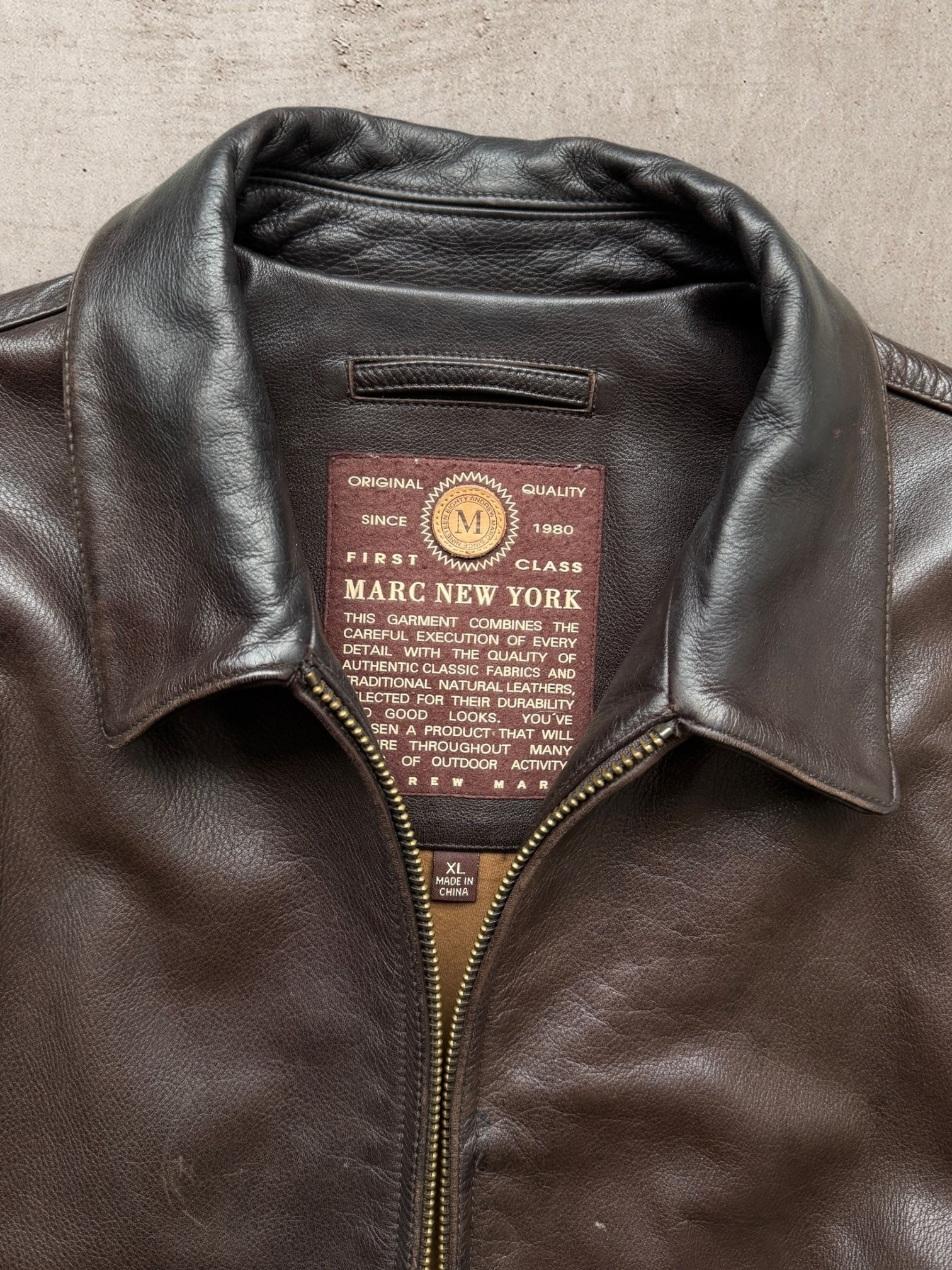 00s Marc Herrington Leather Jacket - XL